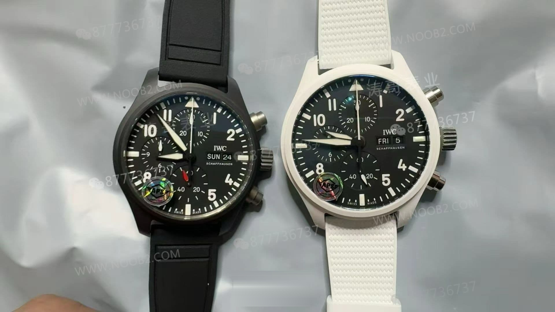 APS Factory IWC Pilot Kronograf Siyah/Beyaz Seramik Lake Tahoe Özel Serisi, Dandong tek parça mekanizmalı — kararlılığı nasıl? — 3. fotoğraf