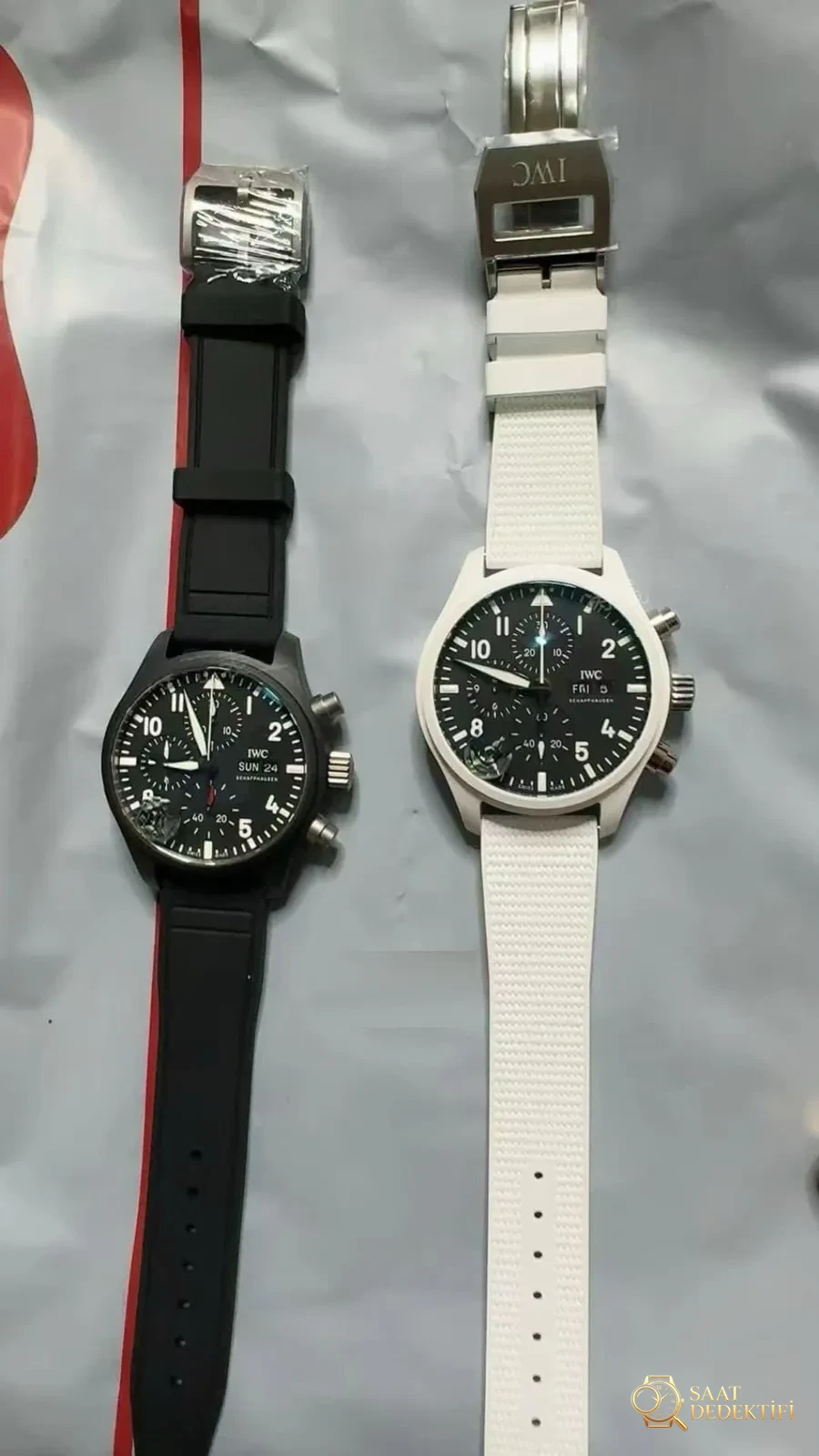 APS Factory IWC Pilot Kronograf Siyah/Beyaz Seramik Lake Tahoe Özel Serisi, Dandong tek parça mekanizmalı — kararlılığı nasıl? - Arka Kapak ve Mekanizma Detayı