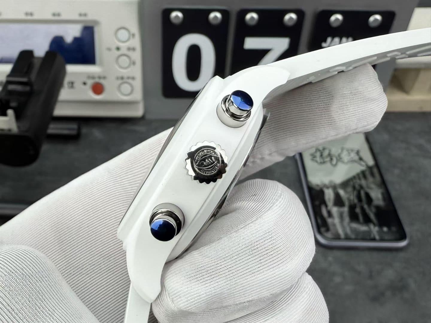 APS Factory IWC Pilot Kronograf Siyah/Beyaz Seramik Lake Tahoe Özel Serisi, Dandong tek parça mekanizmalı — kararlılığı nasıl? — 12. fotoğraf