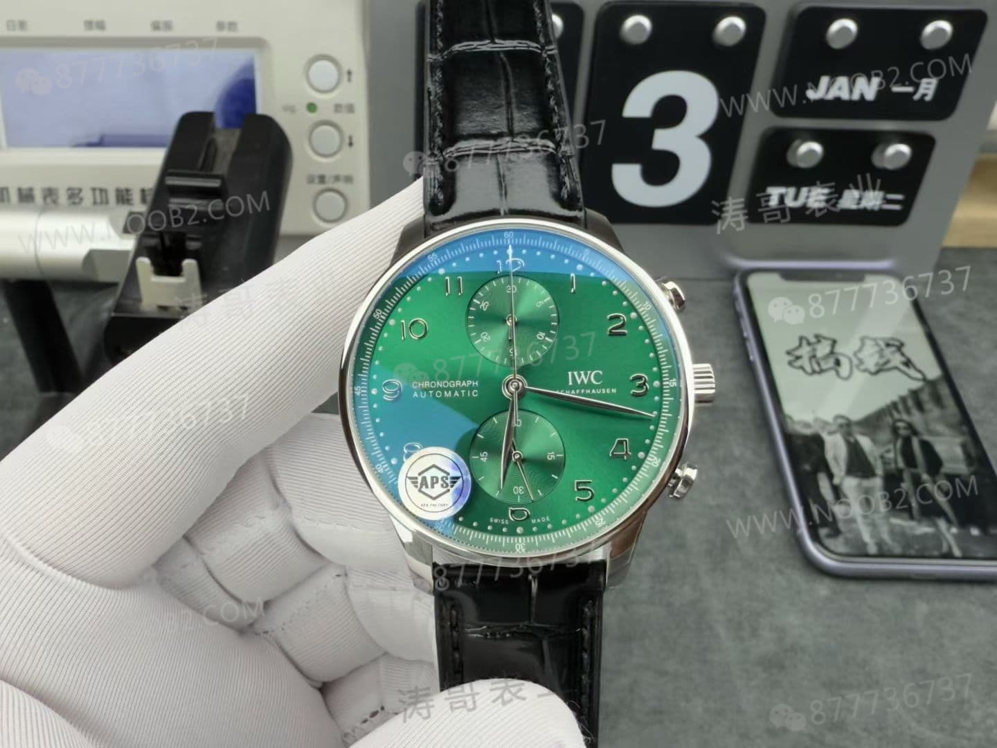 APS Factory IWC Portugieser Kronografı, Dandong tek parça 69355 mekanizmasıyla ZF Factory'i geçebilir mi? — 2. fotoğraf