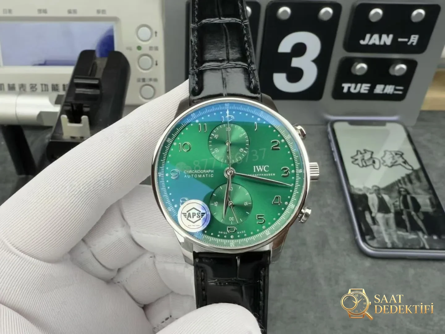 APS Factory IWC Portugieser Kronografı, Dandong tek parça 69355 mekanizmasıyla ZF Factory