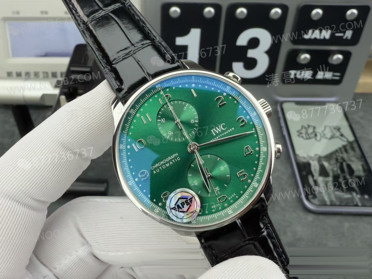 APS Factory IWC Portugieser Kronografı, Dandong tek parça 69355 mekanizmasıyla ZF Factory'i geçebilir mi? — 3. fotoğraf