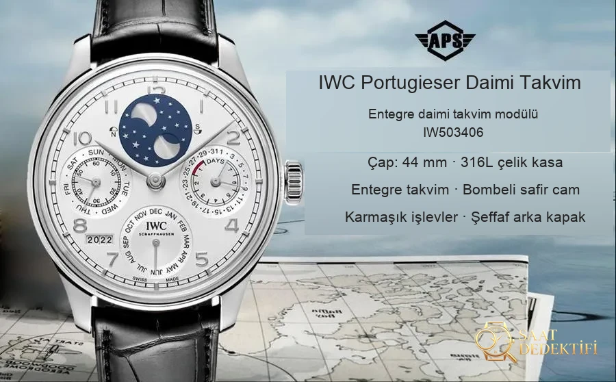 APS Factory IWC Portugieser Serisi Entegre Ebedi Takvim 2023 Yeni Model Saat - Kasa Profili ve Kurma Kolu İncelemesi
