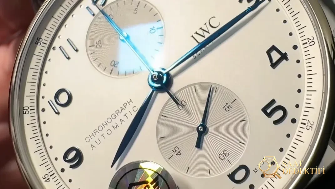 IWC Portuguese Kronograf Blued Çelik Hand
