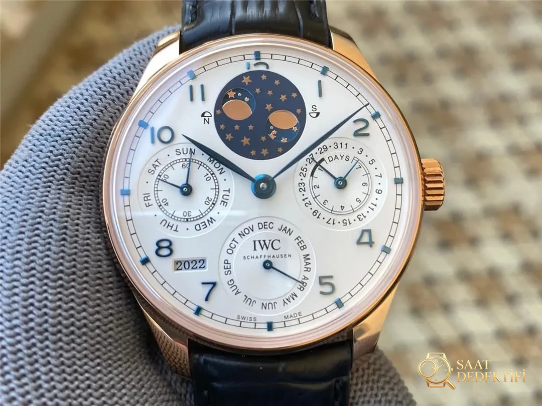 APS Factory IWC sonsuz takvim (perpetual calendar) saati - Portuguese serisi IW503406 replika kalitesi nasıl? - Arka Kapak ve Mekanizma Detayı