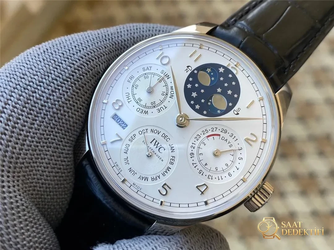 APS Factory IWC sonsuz takvim (perpetual calendar) saati - Portuguese serisi IW503406 replika kalitesi nasıl? - Klips Kilidi ve Lazer Damgalar
