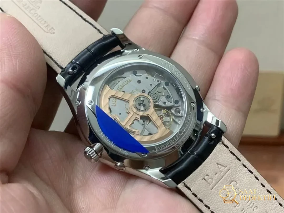 APS Factory Jaeger-LeCoultre Master Ay Evreli Serisi 1368430 Siyah Kadran İncelemesi - Klips Kilidi ve Lazer Damgalar