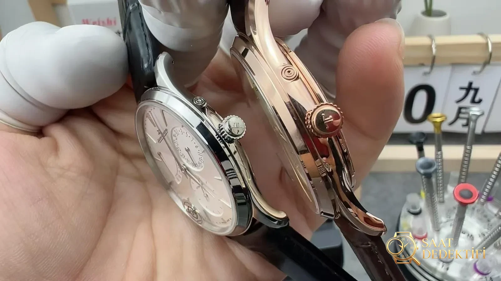 APS Factory Jaeger-LeCoultre Master serisi palyaço: 938 entegre mekanizmalı modelin işçiliği nasıl? - Makro Kadran ve İndeks İşçiliği