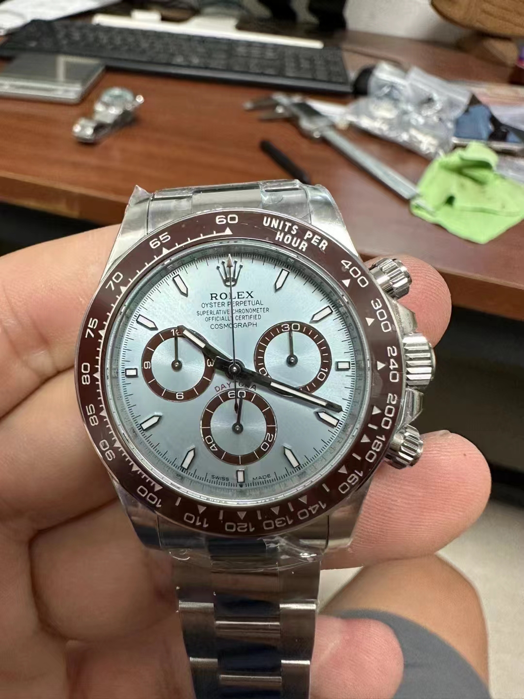Replika Rolex Daytona 126506 Buz Mavisi
