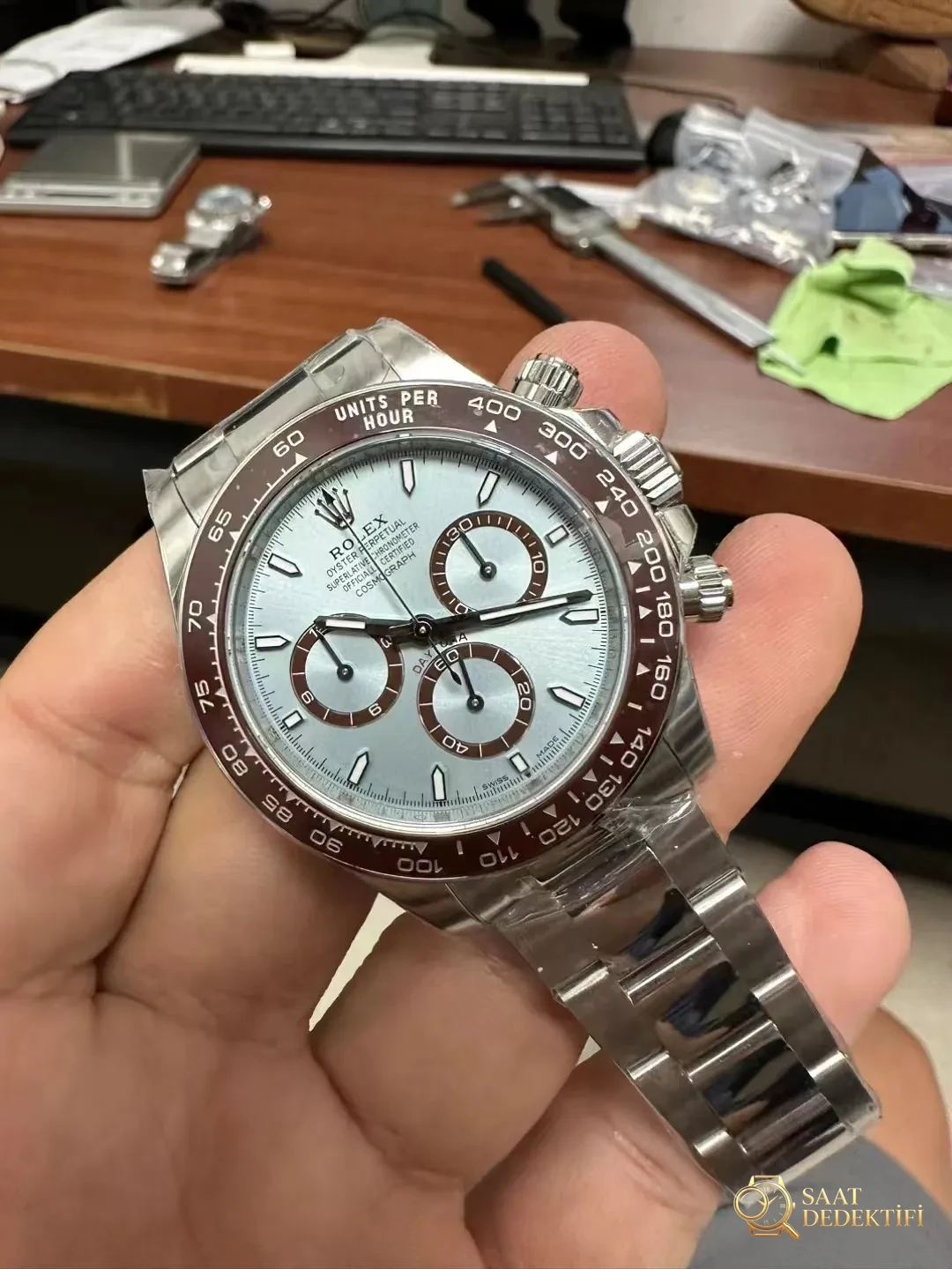 APS Factory Replika Rolex Daytona 126506 - Kadran Detayı ve Bezel İşçiliği