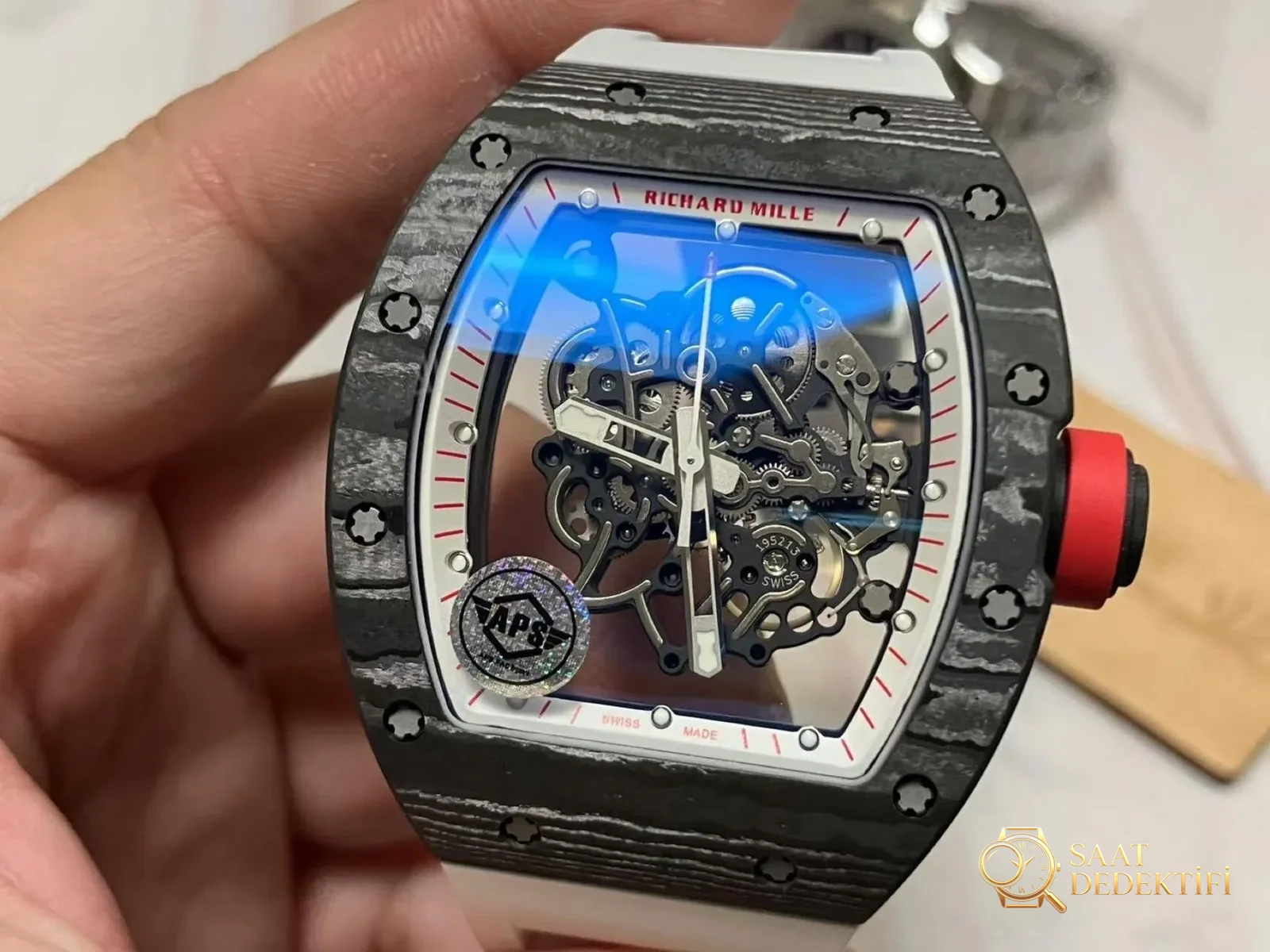 APS Factory Richard Mille karbon fiber RM055 Dandong tek parça mekanizma V2 yükseltilmiş sürümü ZF Factory