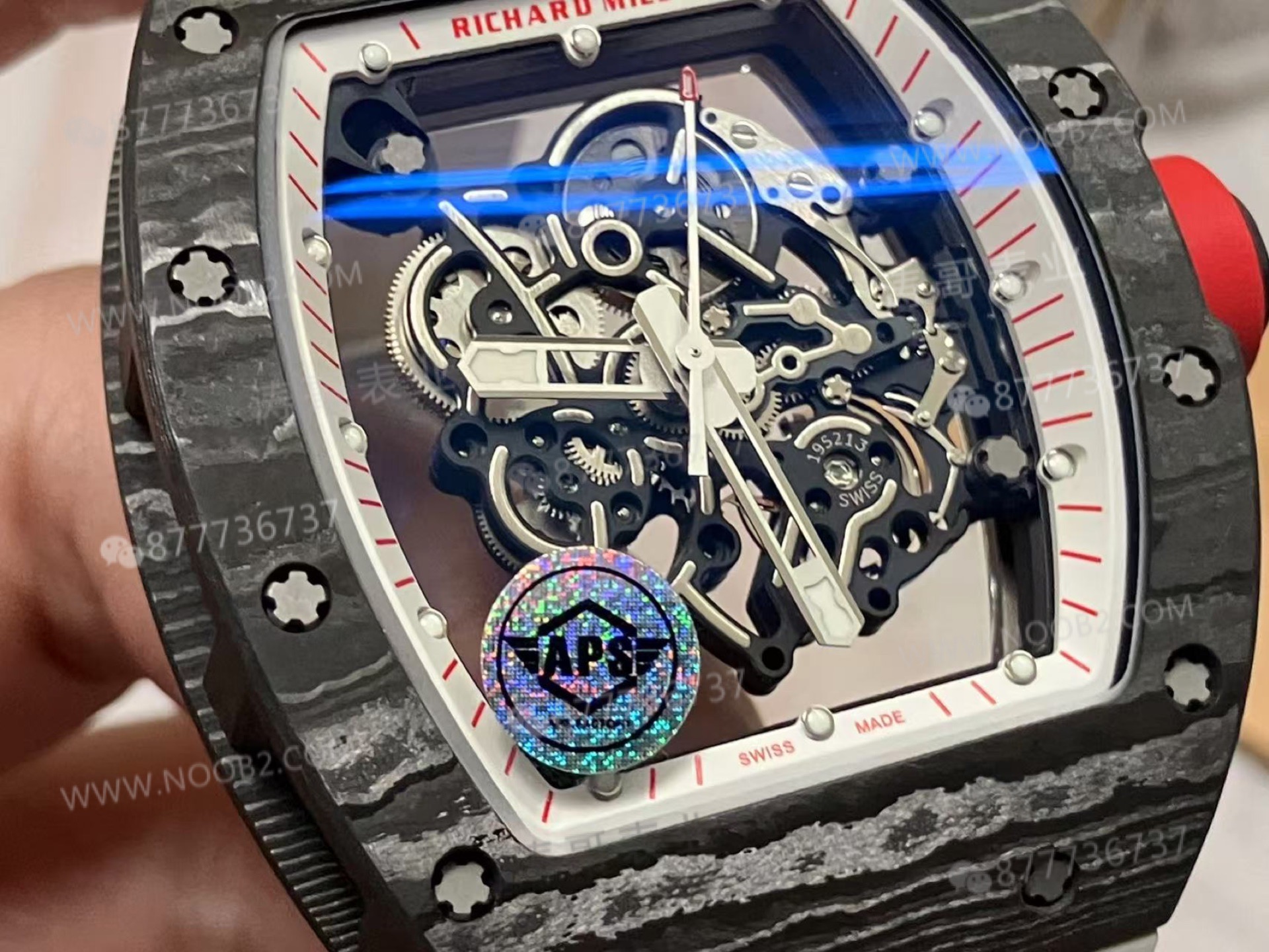APS Factory Richard Mille karbon fiber RM055 Dandong tek parça mekanizma V2 yükseltilmiş sürümü ZF Factory'i nasıl geride bırakıyor? — 5. fotoğraf