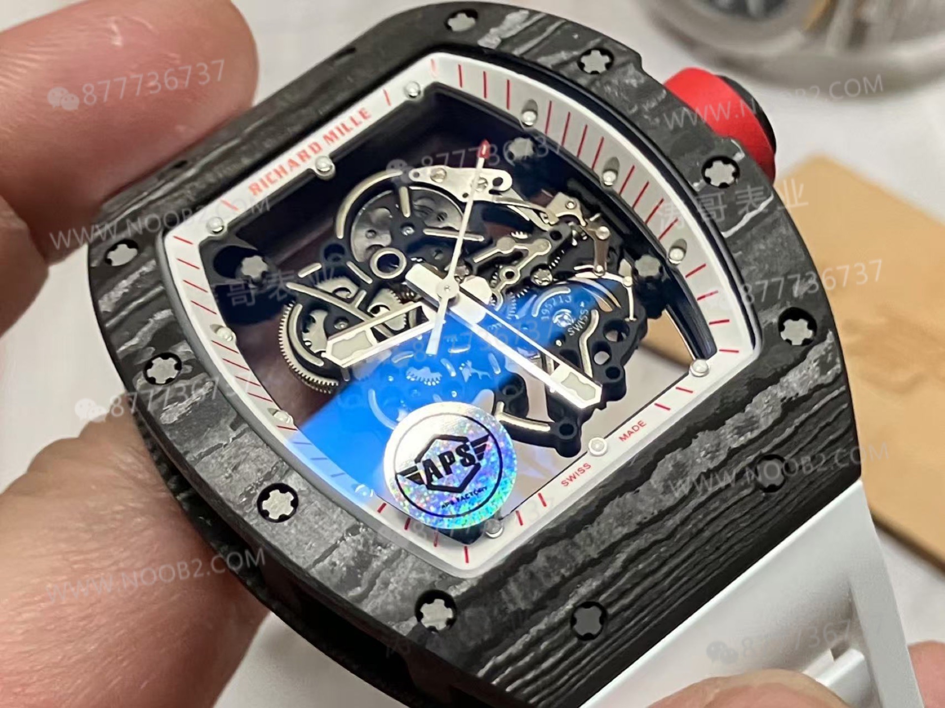 APS Factory Richard Mille karbon fiber RM055 Dandong tek parça mekanizma V2 yükseltilmiş sürümü ZF Factory'i nasıl geride bırakıyor? — 6. fotoğraf