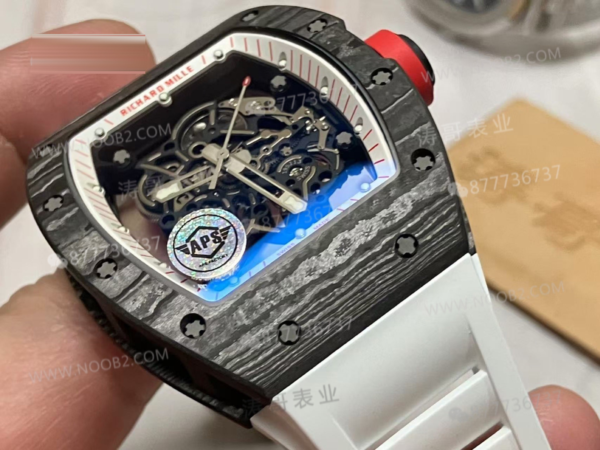 APS Factory Richard Mille karbon fiber RM055 Dandong tek parça mekanizma V2 yükseltilmiş sürümü ZF Factory'i nasıl geride bırakıyor? — 7. fotoğraf