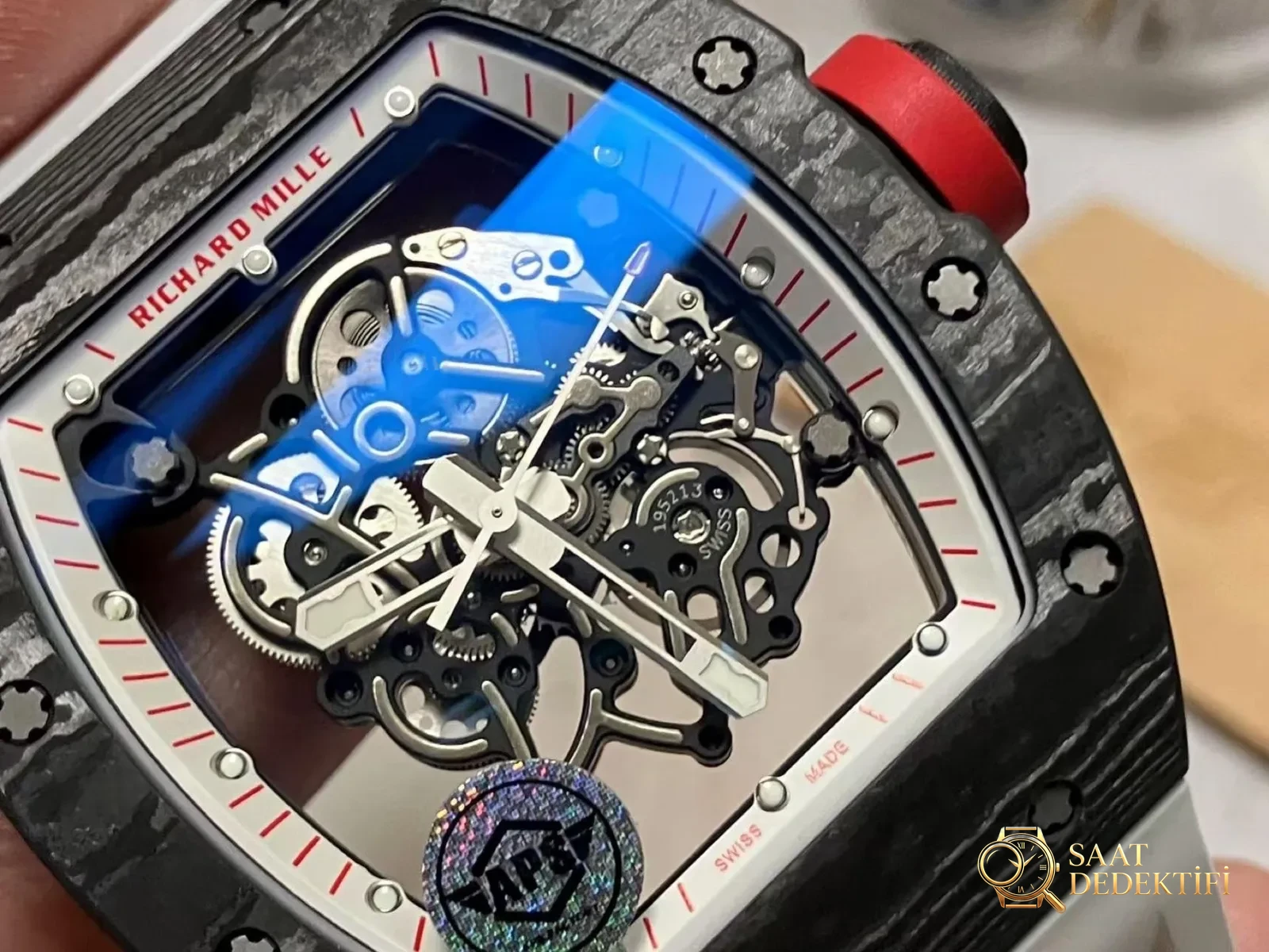 APS Factory Richard Mille karbon fiber RM055 Dandong tek parça mekanizma V2 yükseltilmiş sürümü ZF Factory