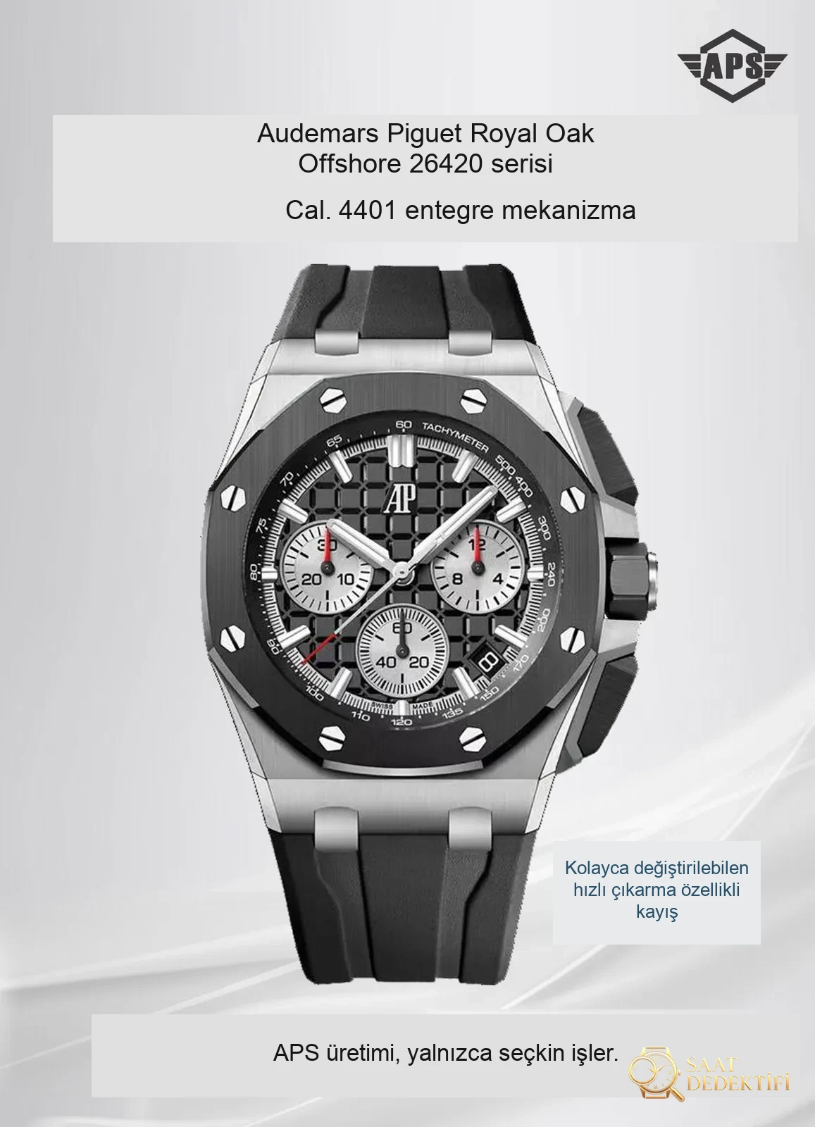 APS Yeni Ürün Audemars Piguet Royal Oak Offshore 26420 Serisi - Kadran Detayı ve Bezel İşçiliği