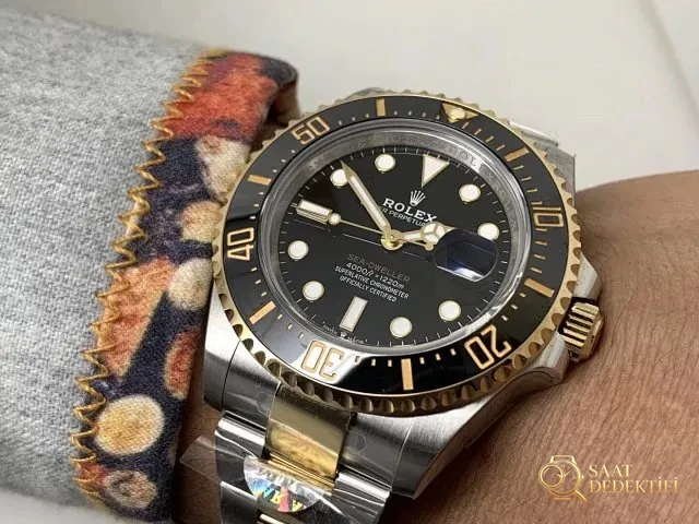 AR Factory Replica Rolex Sea-Dweller 43 mm 126603 Two Tone 904L Paslanmaz Çelik Asia 2824 - Bilezik Bakla Ayrımı ve Pim Yapısı