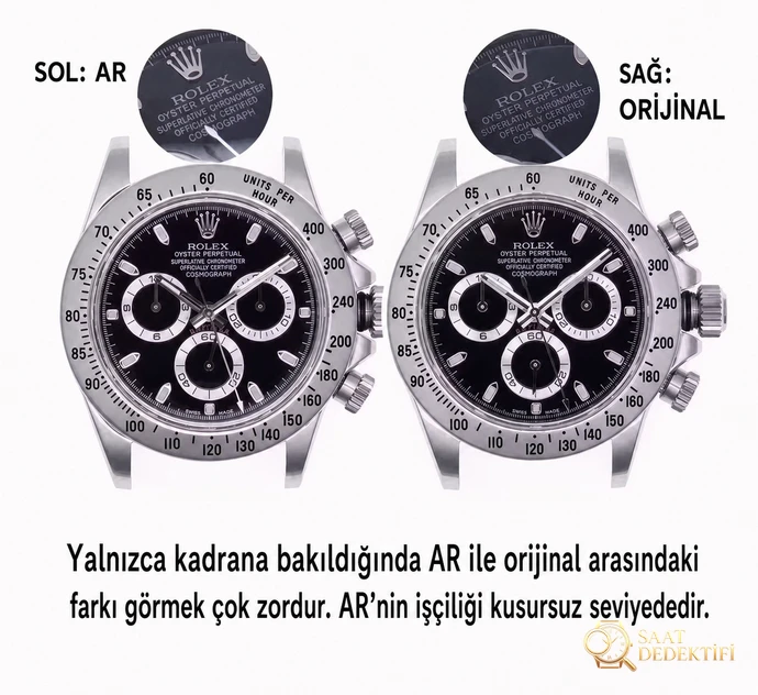AR Factory Rolex Daytona ve N Factory 4130 mekanizmalı replika: Hangisi daha iyi? Orijinalle karşılaştırmalı inceleme - Yan Profil Kalınlık ve Ergonomik Kavis
