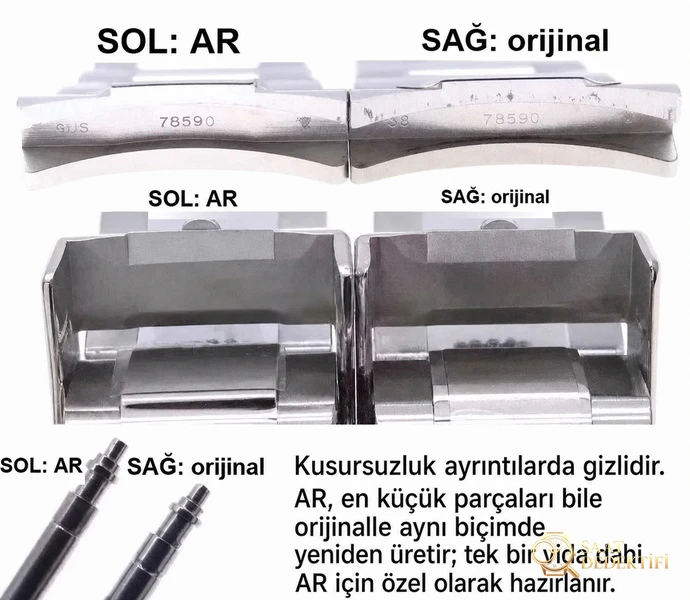 AR Factory Rolex Daytona ve N Factory 4130 mekanizmalı replika: Hangisi daha iyi? Orijinalle karşılaştırmalı inceleme - Klips Yaylı Kilit Emniyeti