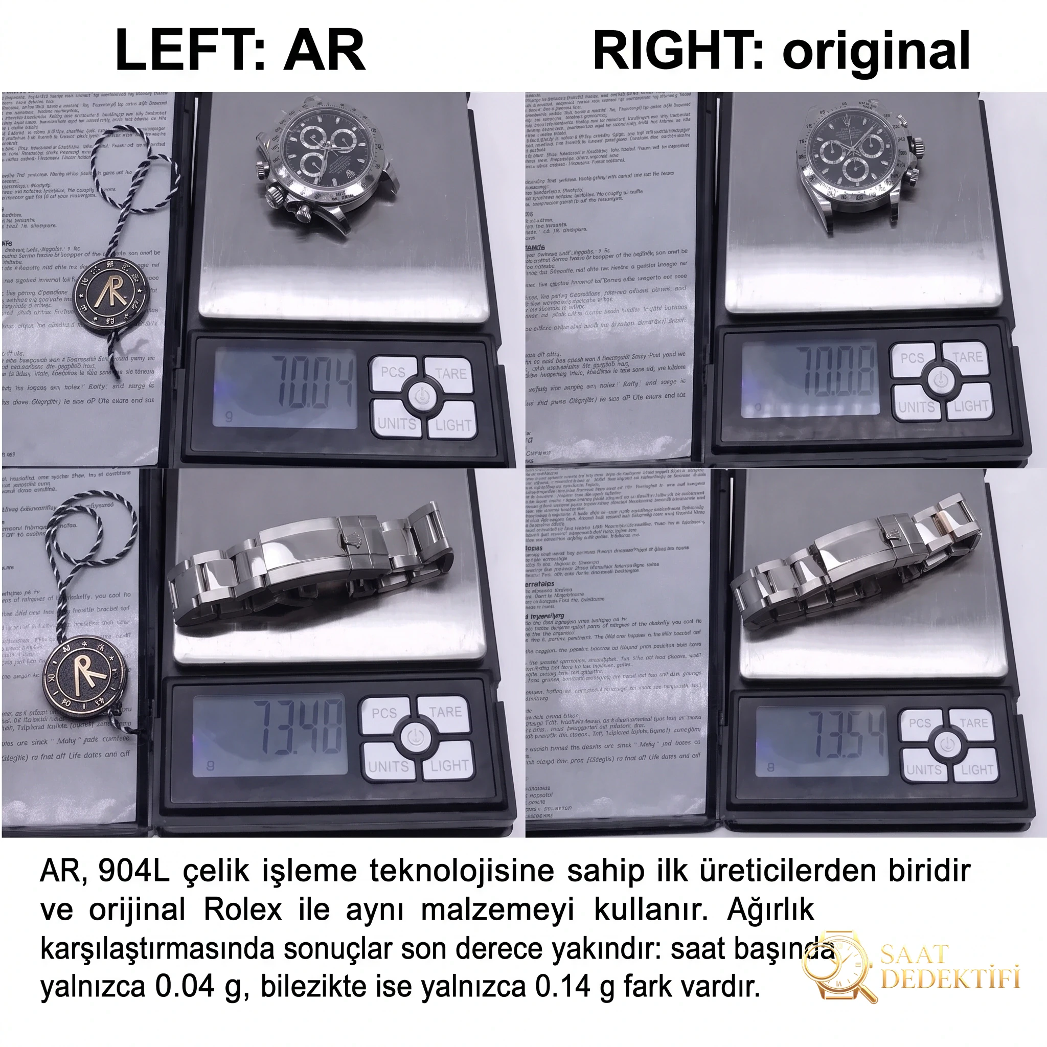 AR Factory Rolex Daytona ve N Factory 4130 mekanizmalı replika: Hangisi daha iyi? Orijinalle karşılaştırmalı inceleme - Kasa Arka Yivleri ve Sızdırmazlık Contası