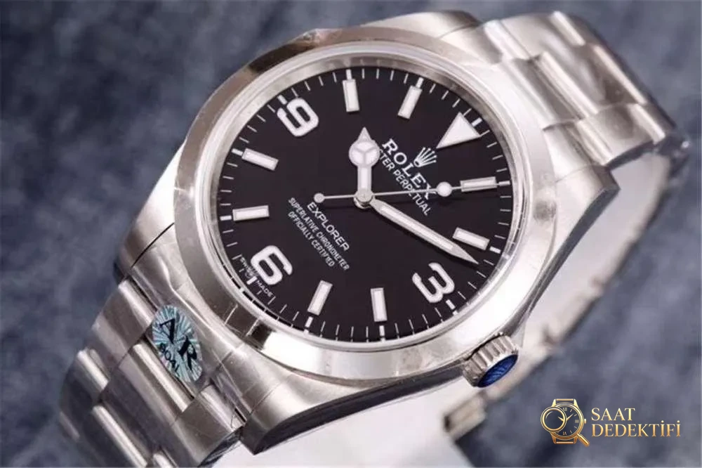 AR Factory Rolex Explorer 1. Nesil «904 Çelik» 214270 Siyah Kadran İşçilik İncelemesi - Kadran Detayı ve Bezel İşçiliği