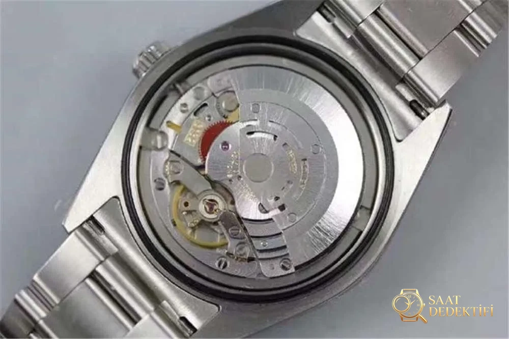 AR Factory Rolex Explorer 1. Nesil «904 Çelik» 214270 Siyah Kadran İşçilik İncelemesi - Arka Kapak ve Mekanizma Detayı