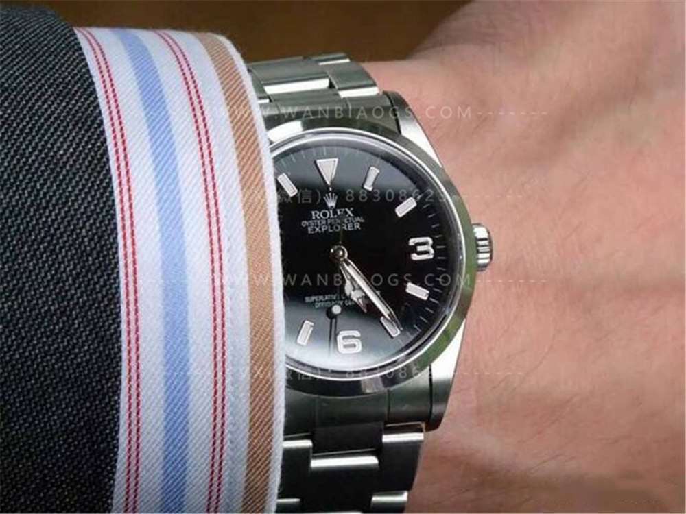 AR Factory Rolex Explorer 1. Nesil «904 Çelik» 214270 Siyah Kadran İşçilik İncelemesi — 8. fotoğraf