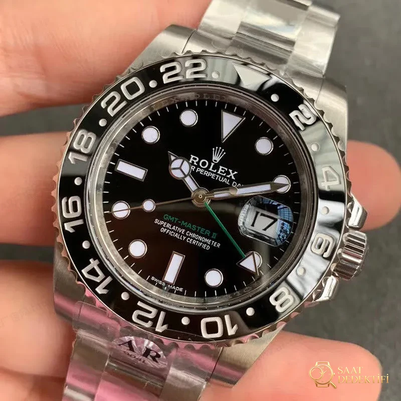 AR Factory Rolex GMT ilk bakışta replika anlaşılır mı? - Kadran Detayı ve Bezel İşçiliği