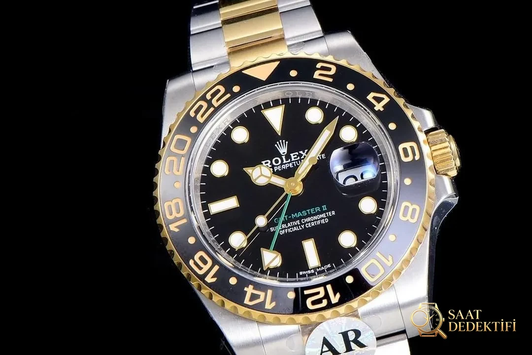AR Factory Rolex GMT-Master II Çelik-Altın 116713 Serisi GMT - Bilezik, Toka ve Klips Mekanizması