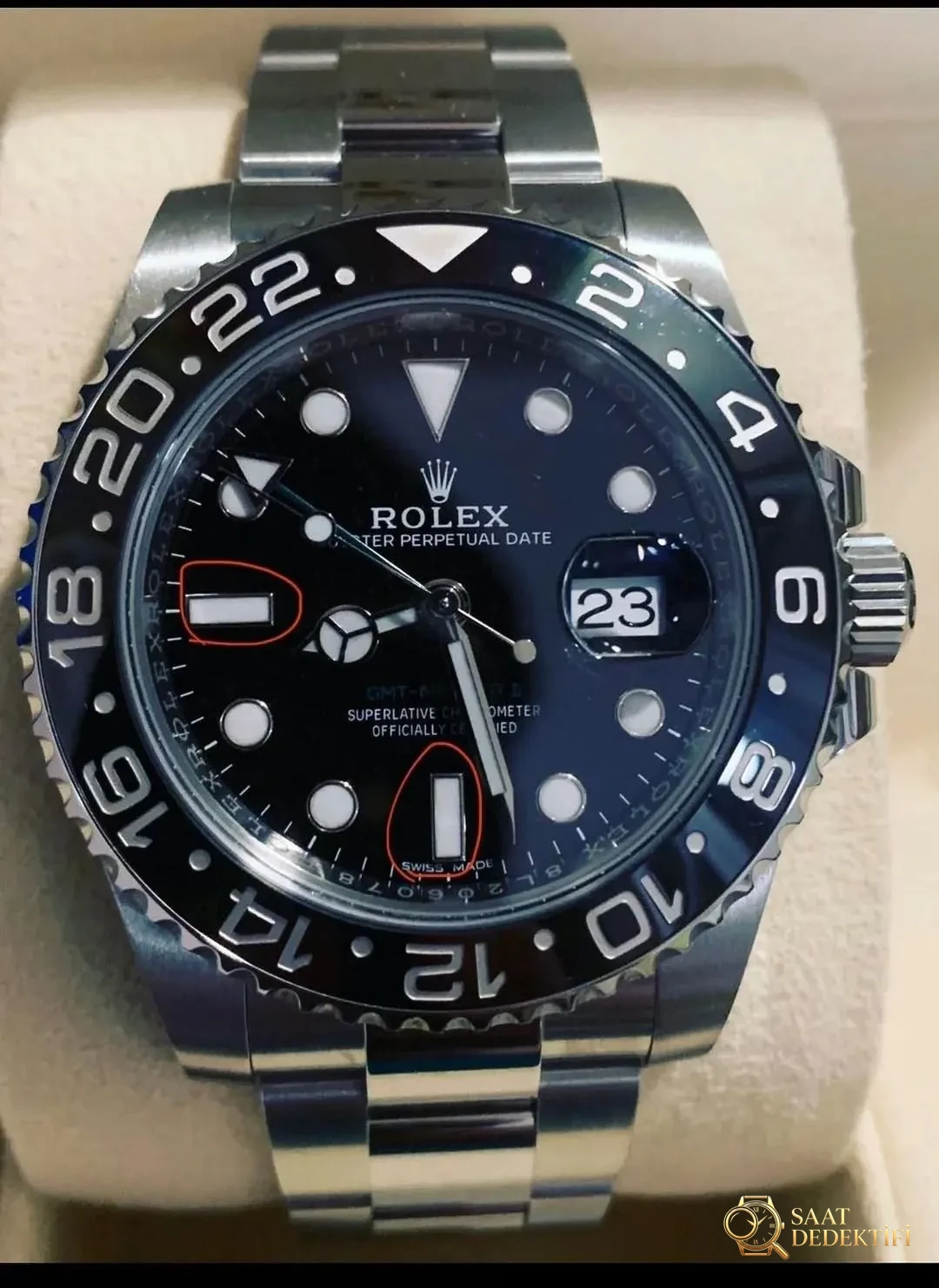AR Factory Rolex GMT Yeşil İbre Tam Siyah Bezel Yeni Model İncelemesi - Kasa Çeliği ve Polisaj Kalitesi