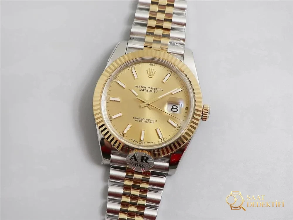 AR Factory Rolex iki renkli Datejust 41 mm saat incelemesi - Kasa Profili ve Kurma Kolu İncelemesi