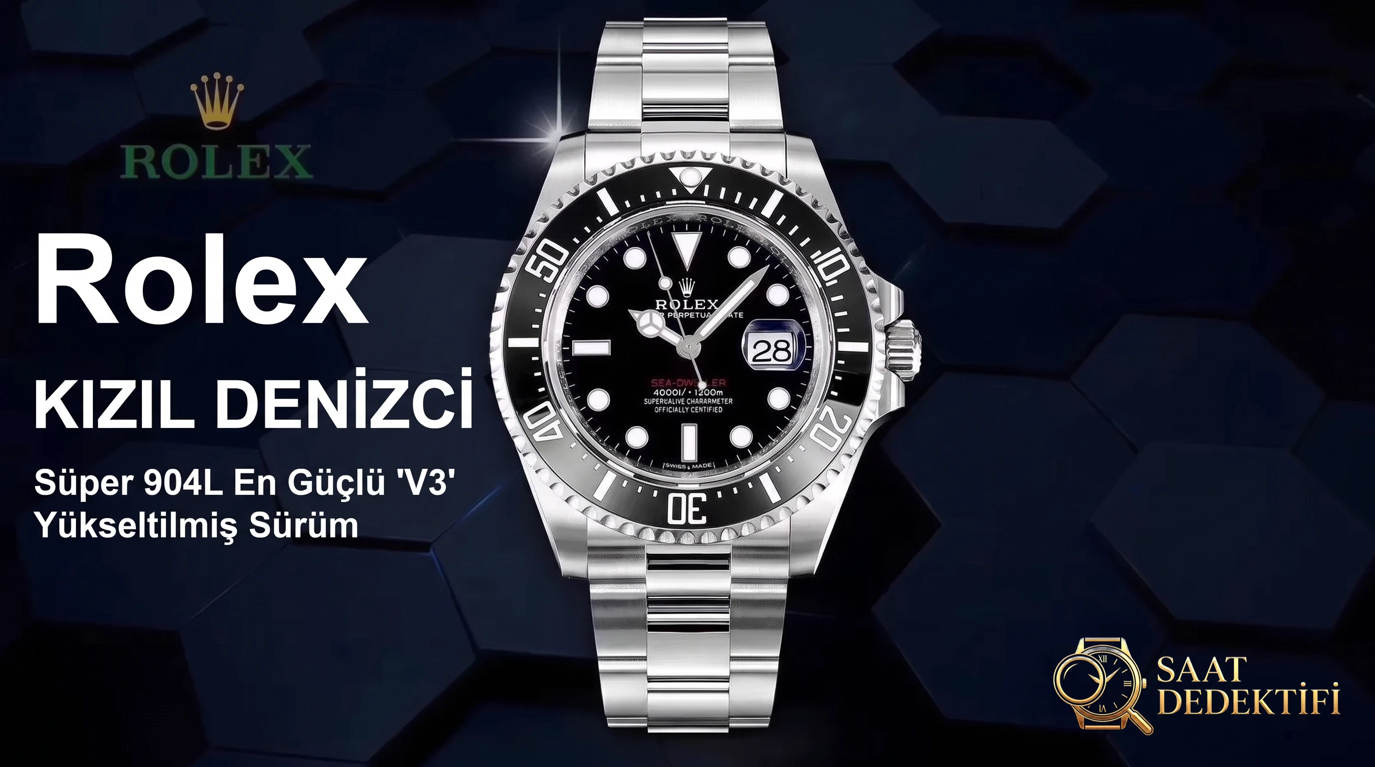 AR Factory Rolex kırmızı yazılı Sea-Dweller V3 versiyonu