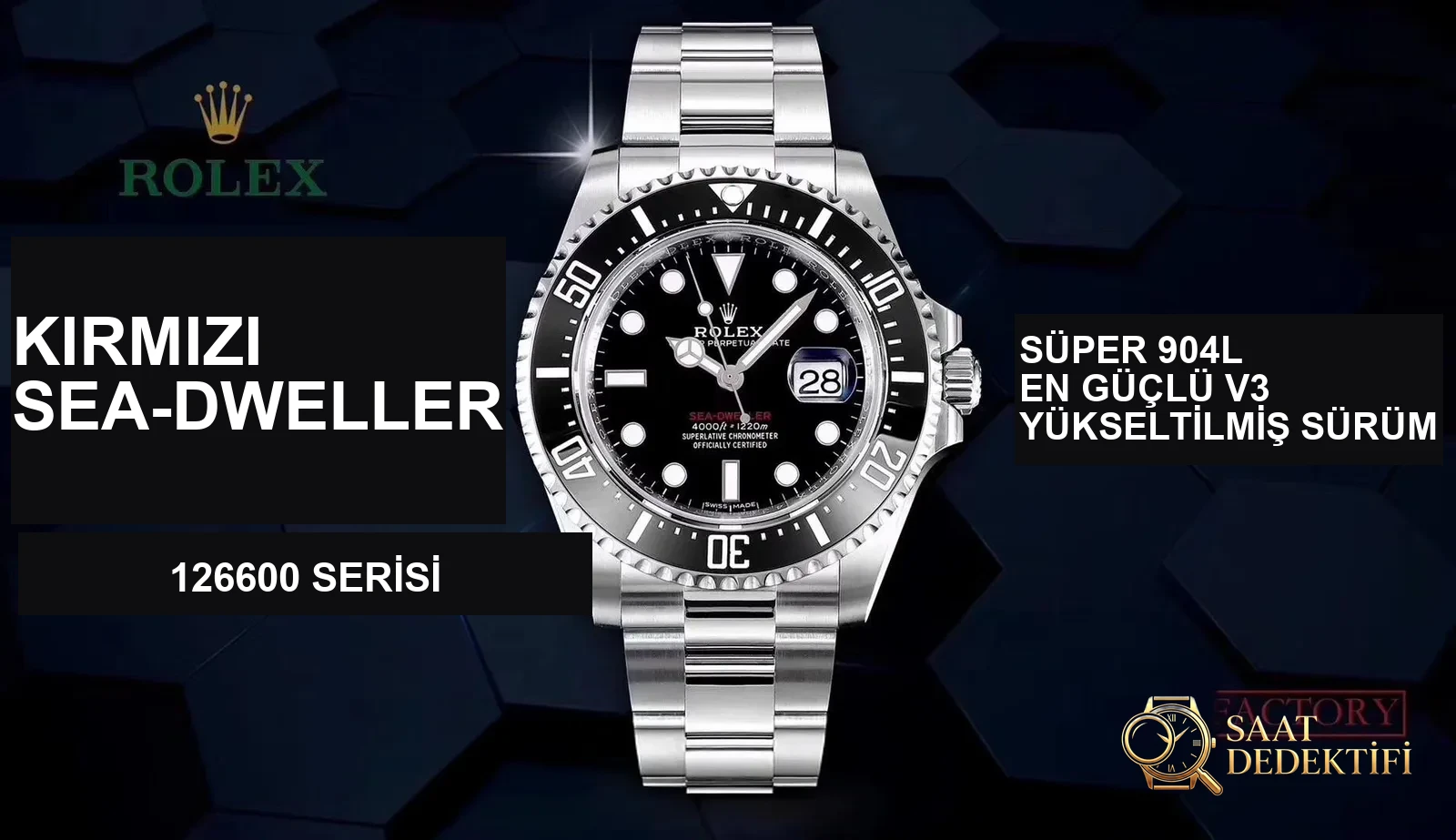 Rolex Sea-Dweller İncelemesi - Ön Görünüm ve Kasa Tasarımı