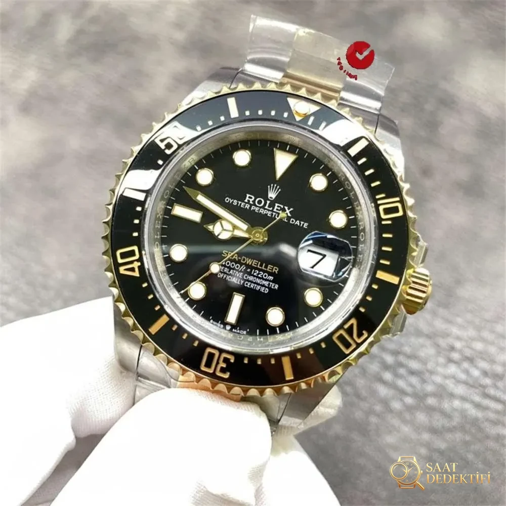 AR Factory Rolex tek altın Rüya Kral 126603 detaylı inceleme - Kasa Profili ve Kurma Kolu İncelemesi