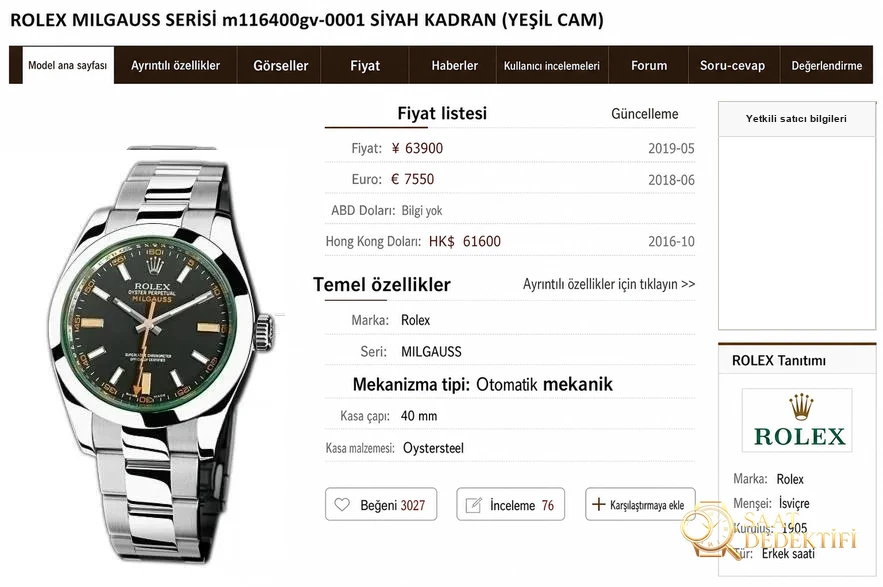 AR Factory Rolex Turuncu Şimşek İbre Yeşil Cam MILGAUSS Serisi m116400gv Antimanyetik Takvimsiz Replika Saat Mavi/Siyah Kadran İncelemesi - Kadran Detayı ve Bezel İşçiliği