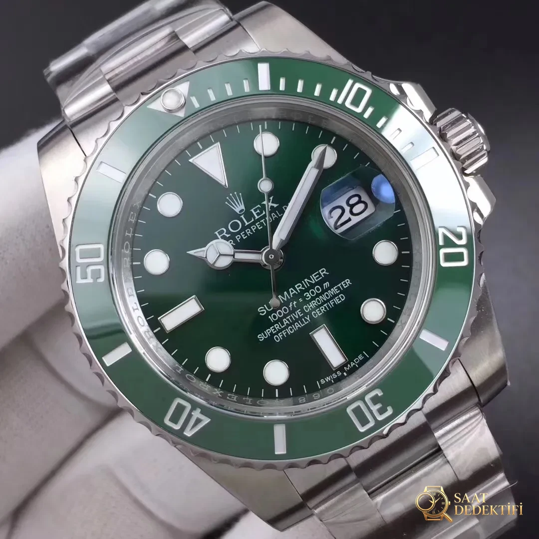 AR Factory SUB Rolex Yeşil Su Hayaleti 3135 Mekanizma V2 Versiyon Replika İnceleme - Kasa Profili ve Kurma Kolu İncelemesi