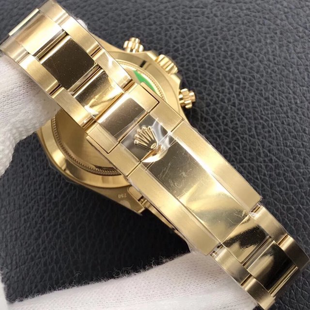 AR Factory V2 Edition Replika Rolex Daytona 116508 Sarı Altın Saat, Clone 4130 Mekanizmalı — 16. fotoğraf