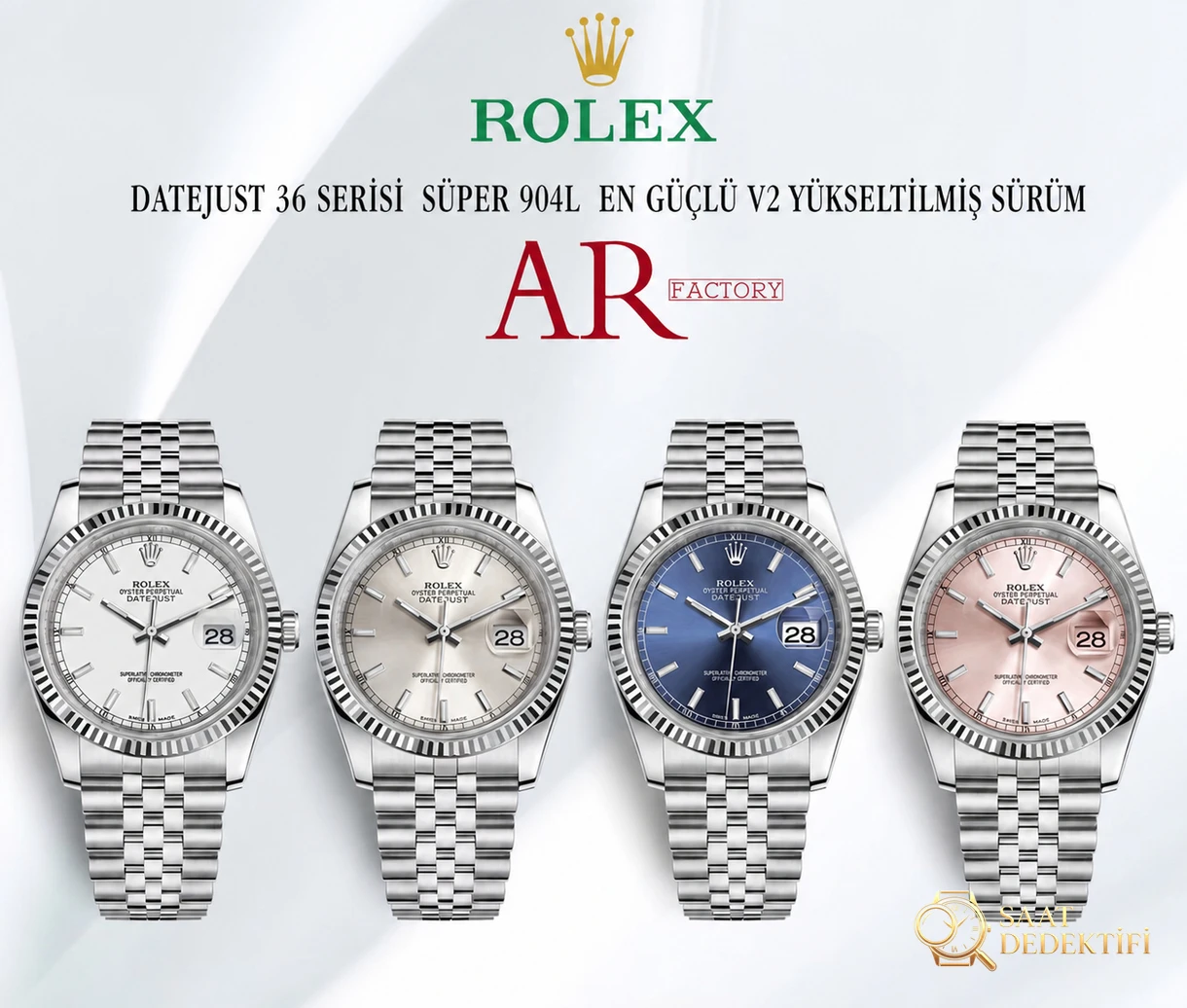 Rolex Datejust Replika Saat İncelemesi - Ön Görünüm ve Kasa Tasarımı
