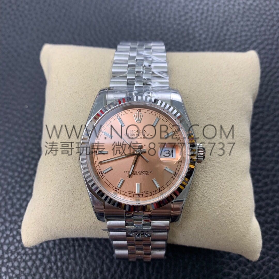 AR Factory V2 sürümü Rolex Datejust 36 mm 904 çelik dişli bezel replika saat incelemesi — 6. fotoğraf