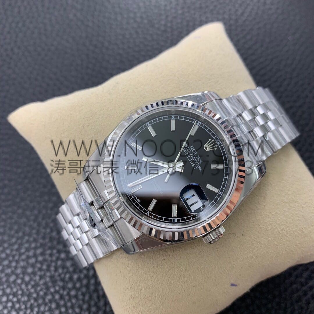 AR Factory V2 sürümü Rolex Datejust 36 mm 904 çelik dişli bezel replika saat incelemesi — 7. fotoğraf