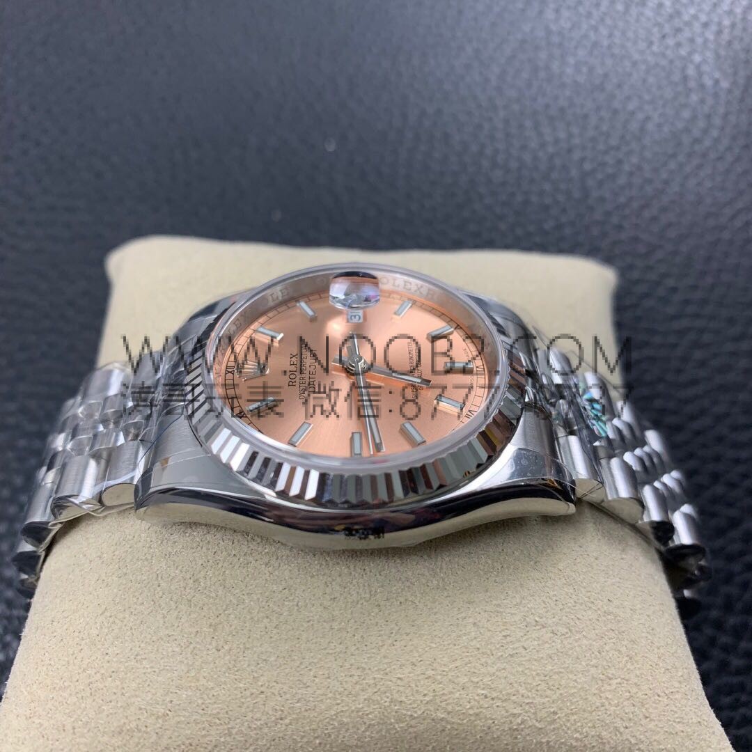 AR Factory V2 sürümü Rolex Datejust 36 mm 904 çelik dişli bezel replika saat incelemesi — 17. fotoğraf