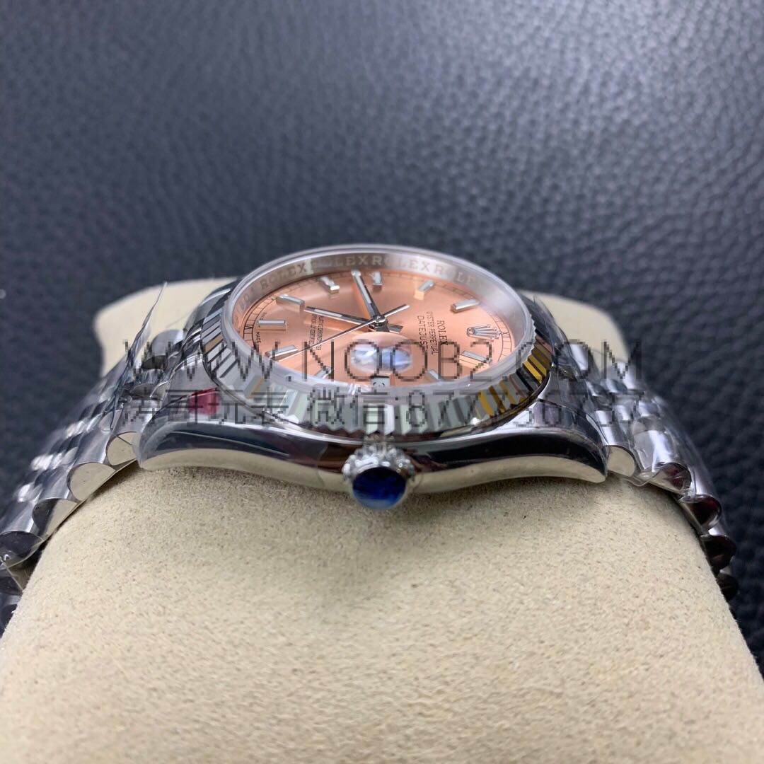 AR Factory V2 sürümü Rolex Datejust 36 mm 904 çelik dişli bezel replika saat incelemesi — 19. fotoğraf