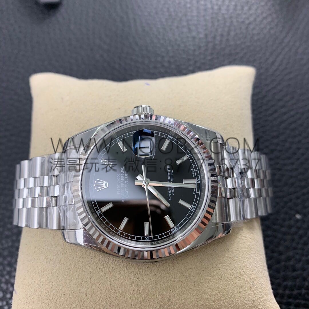 AR Factory V2 sürümü Rolex Datejust 36 mm 904 çelik dişli bezel replika saat incelemesi — 20. fotoğraf