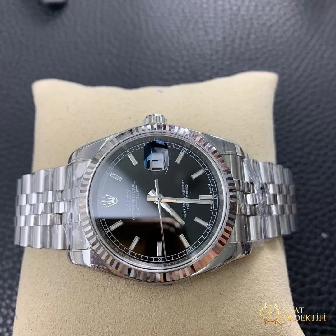 AR Factory V2 sürümü Rolex Datejust 36 mm 904 çelik dişli bezel replika saat incelemesi - Koleksiyon ve Vitrin Görünümü