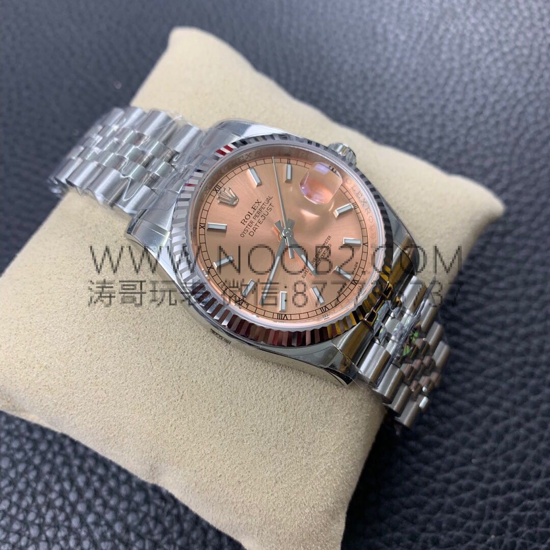 AR Factory V2 sürümü Rolex Datejust 36 mm 904 çelik dişli bezel replika saat incelemesi — 15. fotoğraf