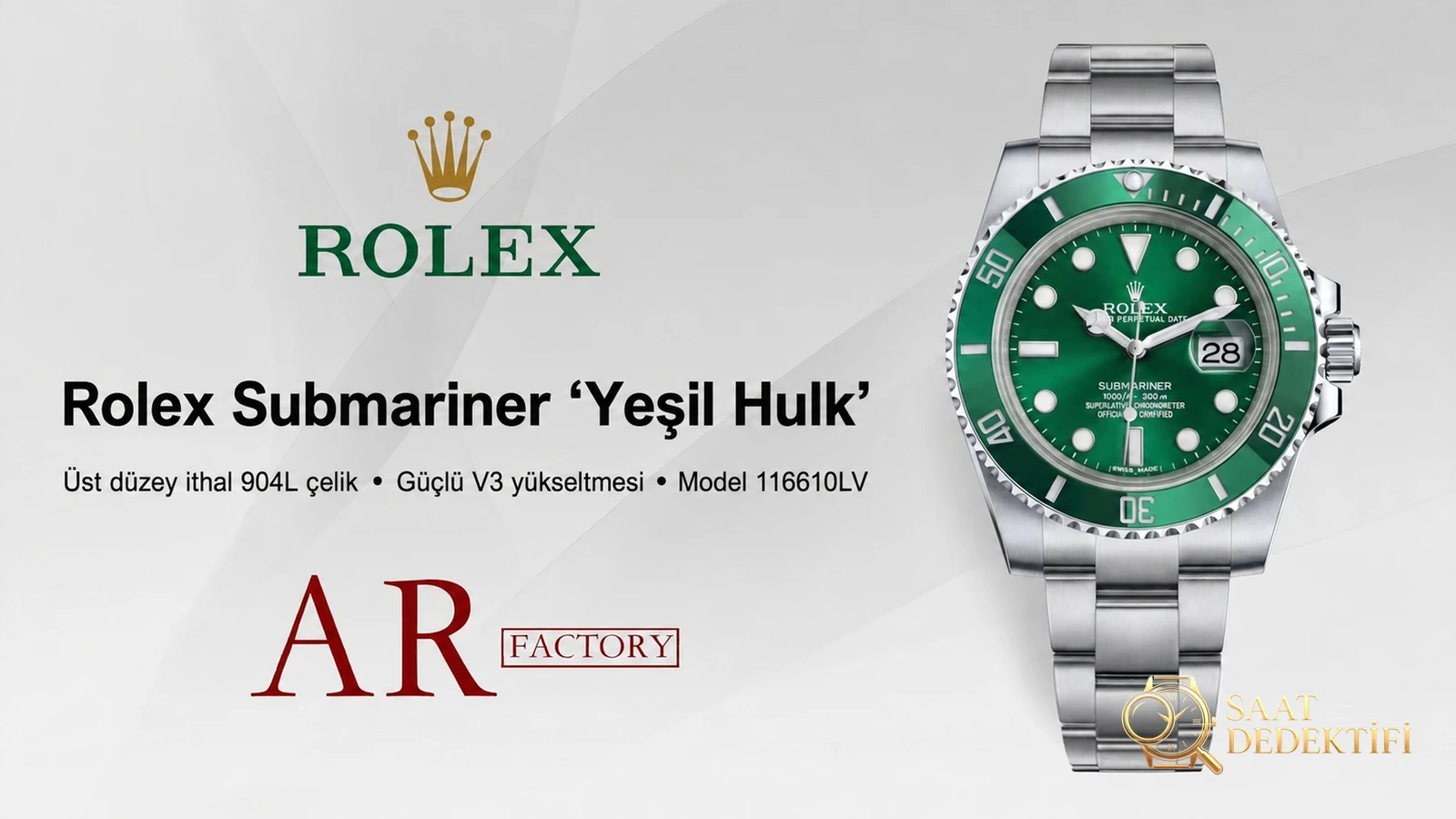 Rolex Submariner Replika Saat İncelemesi - Ön Görünüm ve Kasa Tasarımı