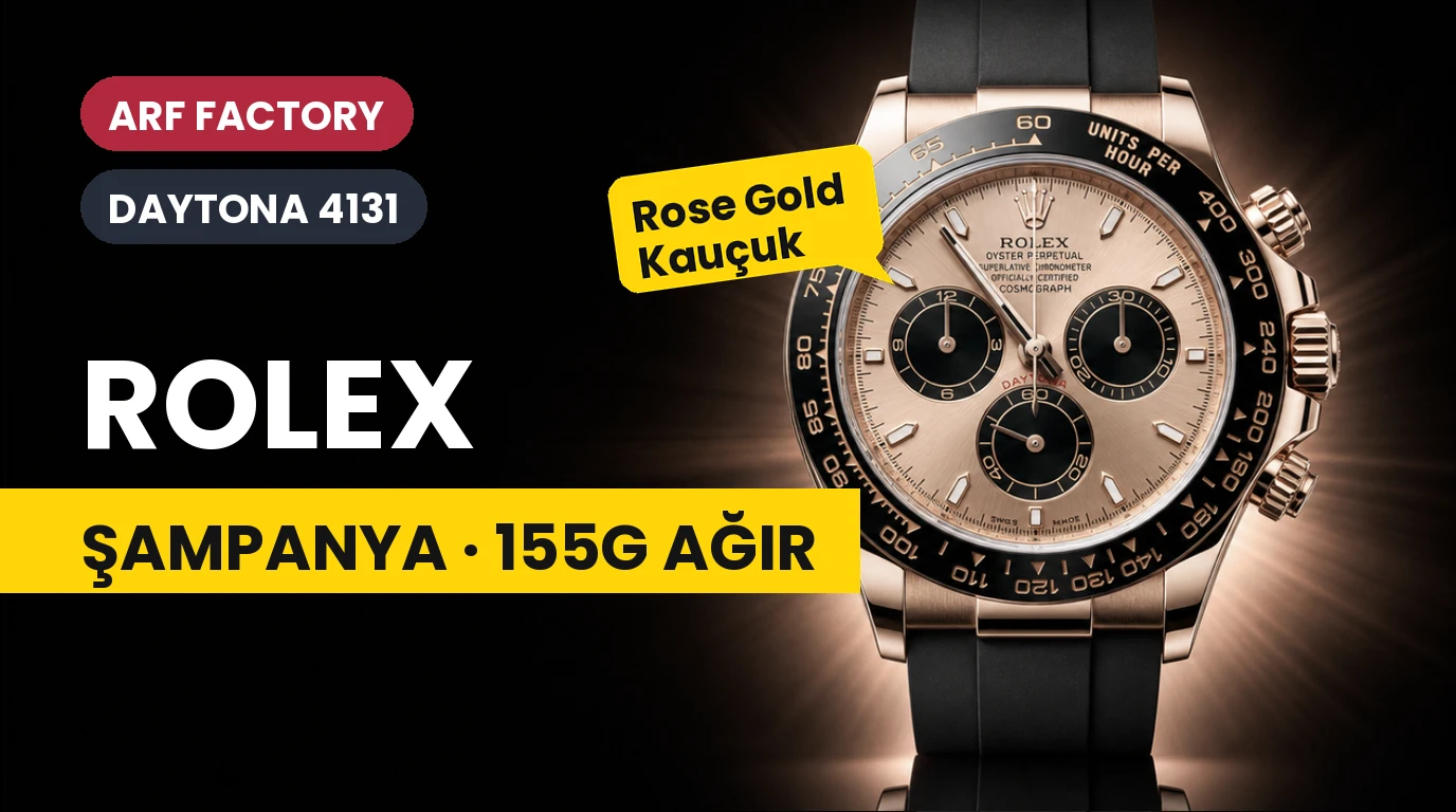 ARF Factory Rolex Daytona Şampanya Kadran Ağırlıklı Sürüm İncelemesi: Dokuda ve Ağırlıkta Çifte Yükseltme