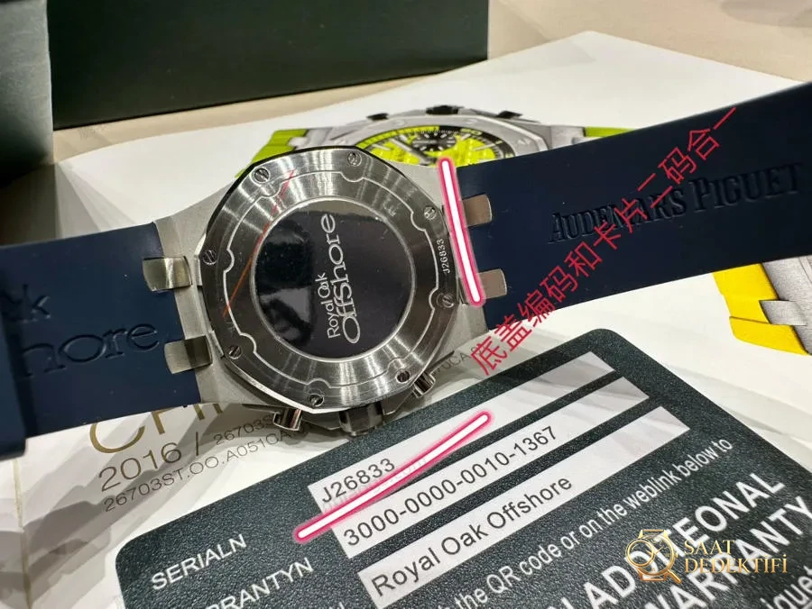 Audemars Piguet 37 mm Kadın Modeli, Ünlü Wang Ziwen ile Aynı Royal Oak Offshore Serisi Kronograf Saat - Bilezik, Toka ve Klips Mekanizması