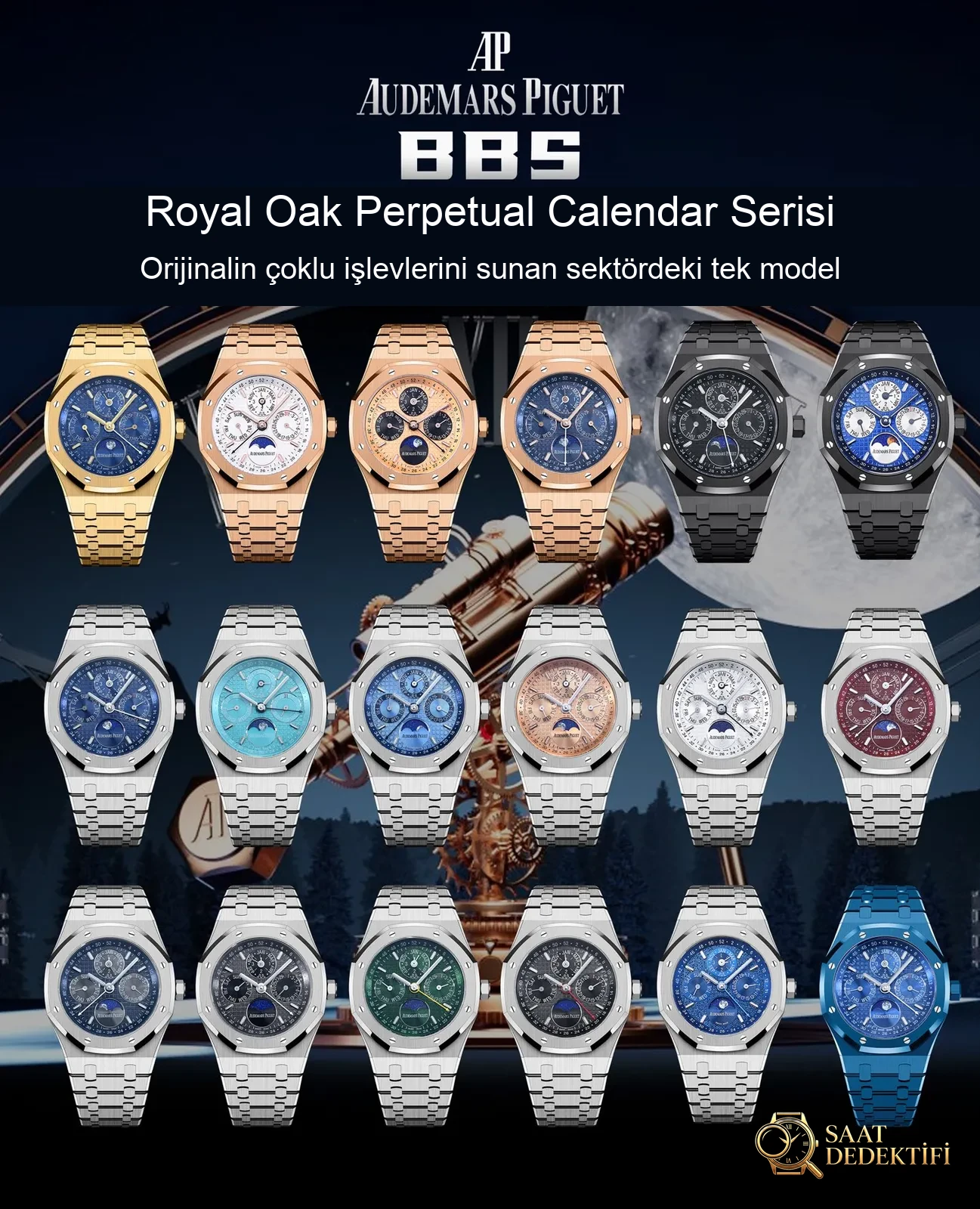 Audemars Piguet replikada yeni bir zirve: BBS Factory 2025 iddialı sunumuyla karşınızda — Royal Oak Perpetual Calendar V2 yükseltilmiş sürüm, replikanın zirvesini yeniden tanımlıyor! - Kadran Detayı ve Bezel İşçiliği
