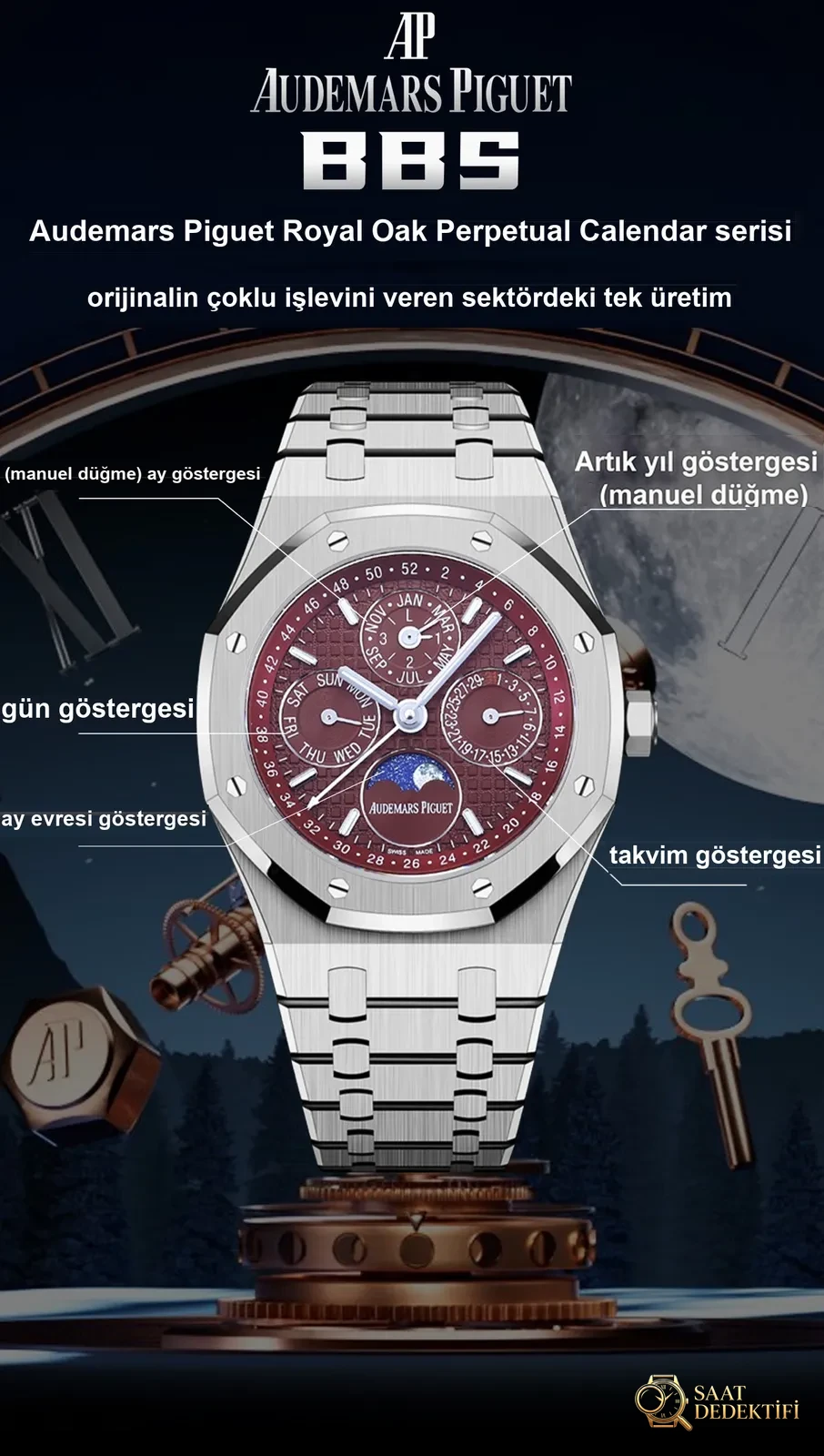 Audemars Piguet replikada yeni bir zirve: BBS Factory 2025 iddialı sunumuyla karşınızda — Royal Oak Perpetual Calendar V2 yükseltilmiş sürüm, replikanın zirvesini yeniden tanımlıyor! - Tepe Kilit Mekanizması ve Conta Yapısı